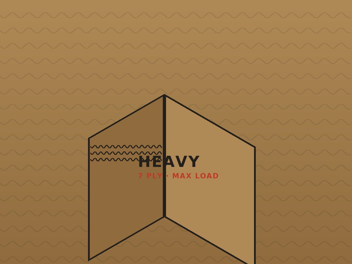Heavy duty 7 ply industrial corrugated boxes